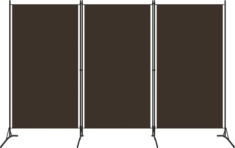 vidaXL barna 3 paneles paraván 260 x 180 cm
