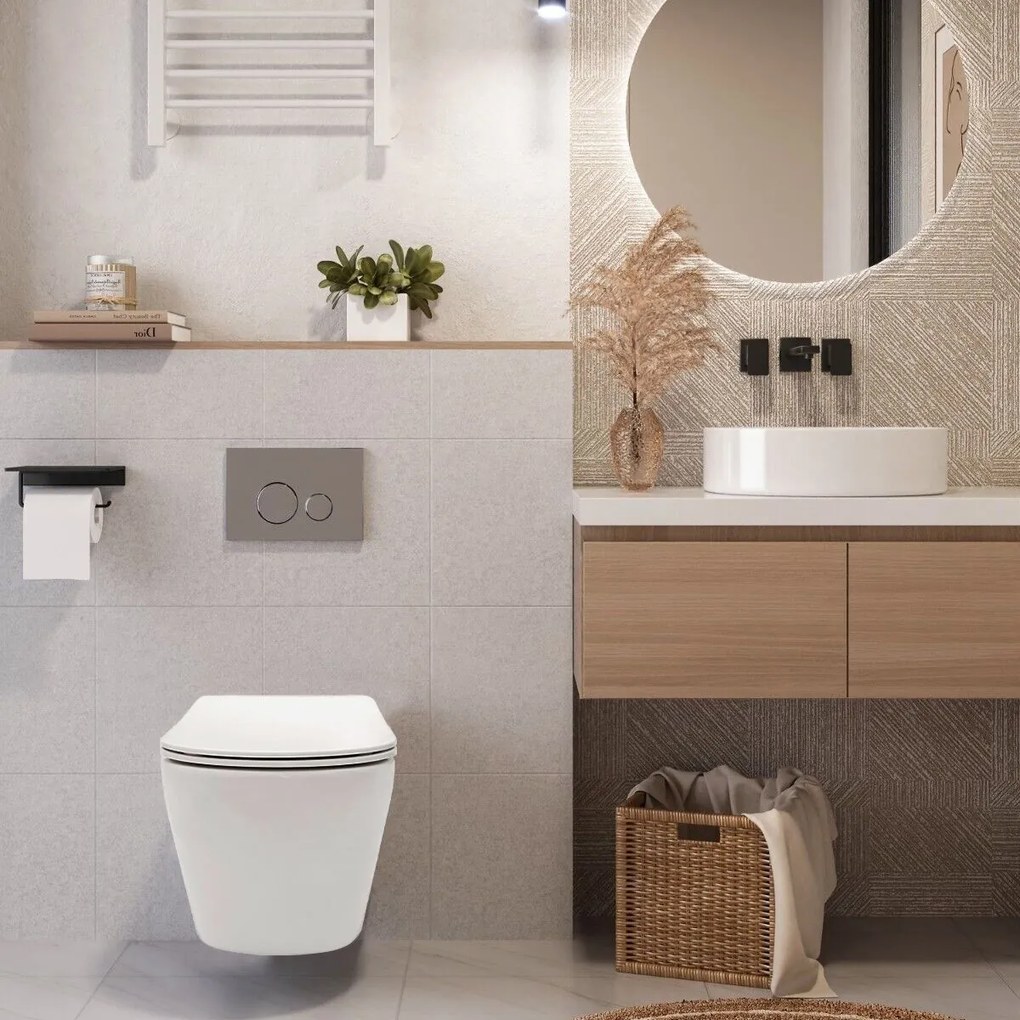 WC csésze WC Carlo Flat Mini Rimless + Bidé Carlo Mini