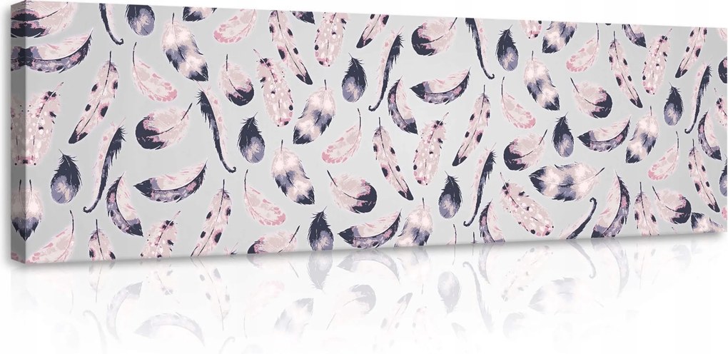Vászonkép 145x45 Tollak könnyedség finomság levegő minta nyugalom elegancia