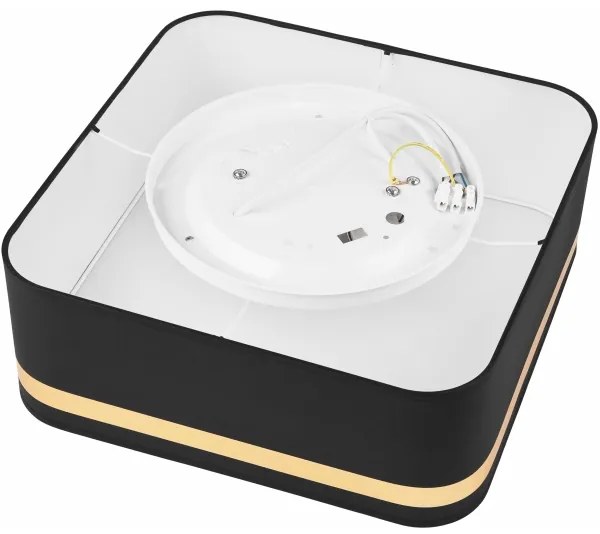 Mennyezeti lámpa SIRJA SQUARE 2xE27/60W/230V 35x35 cm fekete