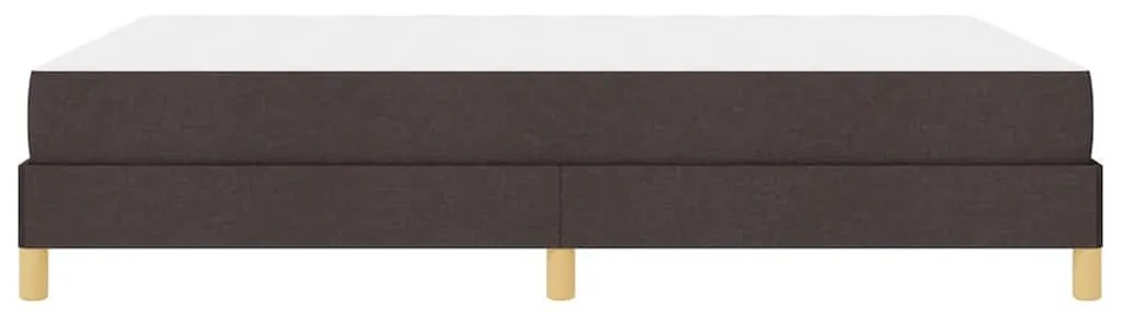 Boxrugós ágy Barna 140 x 200 cm Textil és mérnöki fa