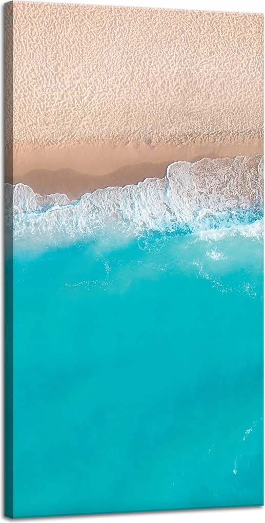 Vászonkép Víz Hullámok Tengerpart Homok 40x80 cm Ideális ajándék