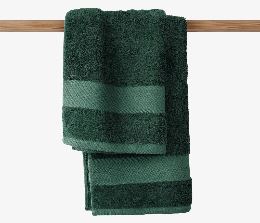 Goldea bambuszszálas törölköző és fürdőlepedő - smaragdzöld 50 x 100 cm