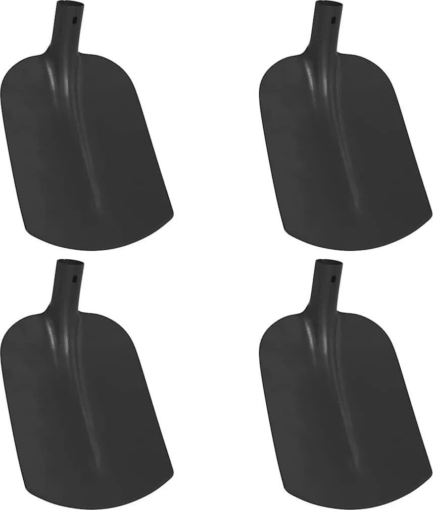 vidaXL Lapát Fej 4 pcs Fekete 34,5 x 24 cm Porszórt acél