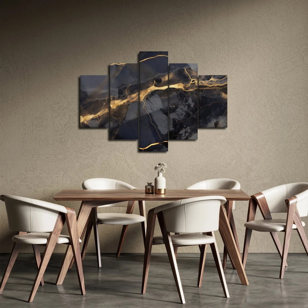 Kép - Fekete - arany dekoráció (150x105 cm)