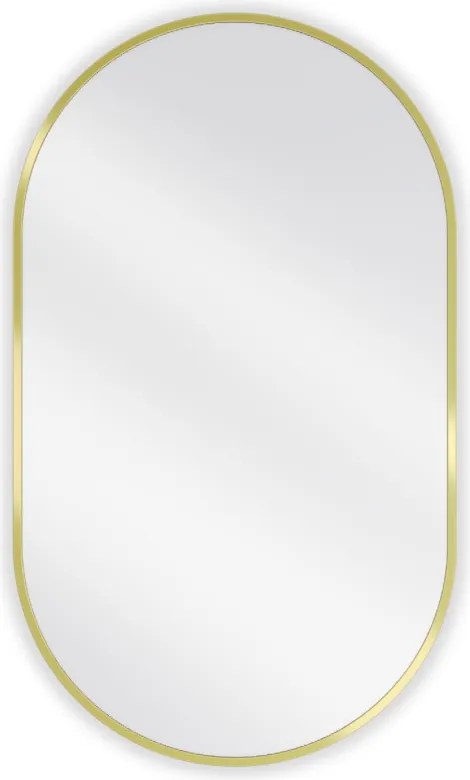 Mexen Loft ovális fürdőszobai tükör 85 x 50 cm, arany kerettel - 9851-085-050-000-50