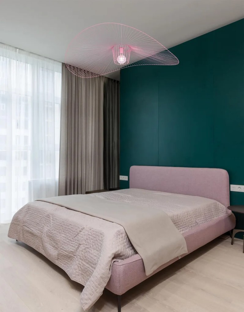 KAJA KP-21_ROZOWY ROZOWY Modern Függesztett Lámpa Rózsaszín E27 IP20