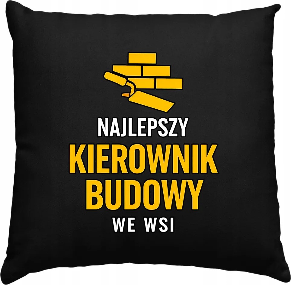 Ajándék párna építésvezetőnek, fekete