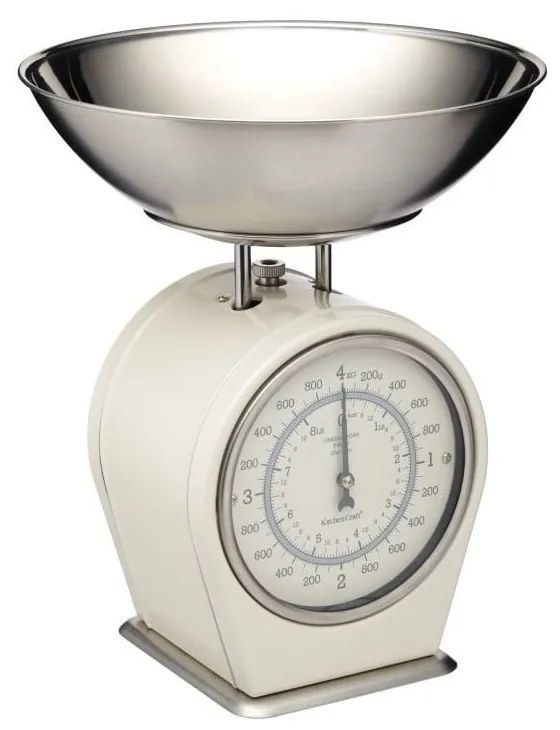 Living Nostalgia krémszínű konyhai mérleg, max. 4 kg - Kitchen Craft