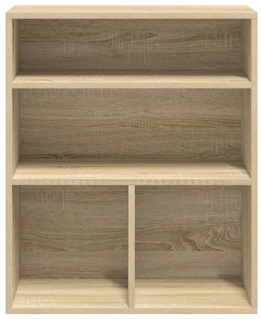 könyvszekrény sonoma színű 60x30x71,5 cm szerelt fa