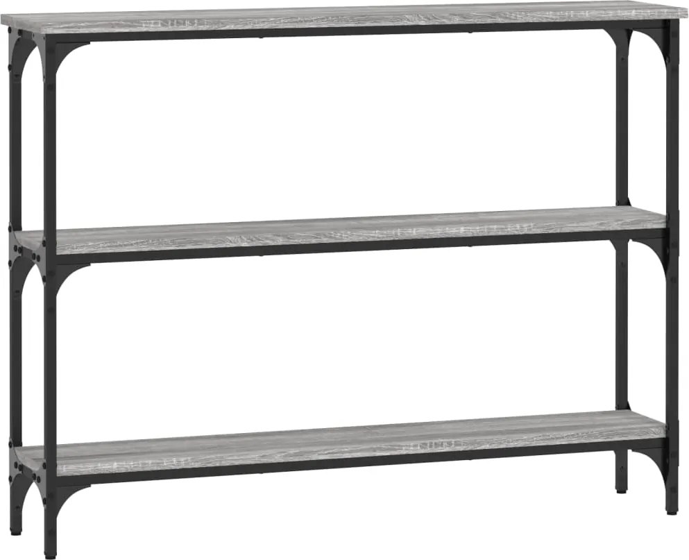 vidaXL szürke sonoma színű szerelt fa konzolasztal 100x22,5x75 cm