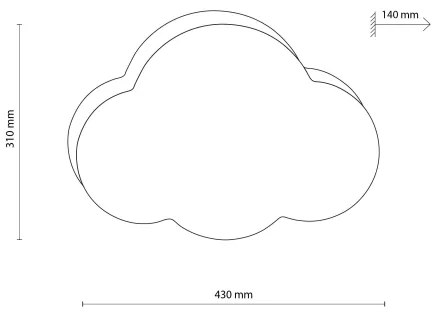 Brilagi - Gyerekszobai mennyezeti lámpa NIMBUS MINI 2xE27/15W/230V 31x43 cm kék