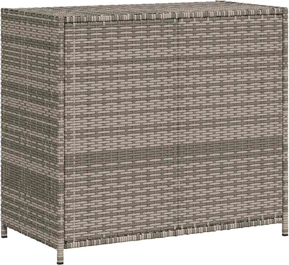 vidaXL szürke polyrattan kerti tárolószekrény 83x45x76 cm