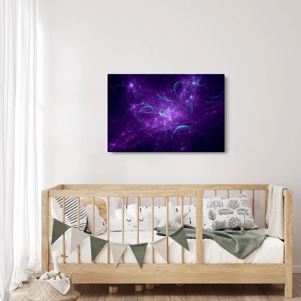 Modern kék absztrakció képe (90x60 cm)