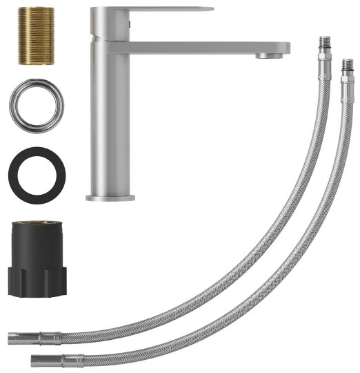 Mosdócsaptelep TARNBY, 17,3 cm, szálcsiszolt rozsdamentes acél