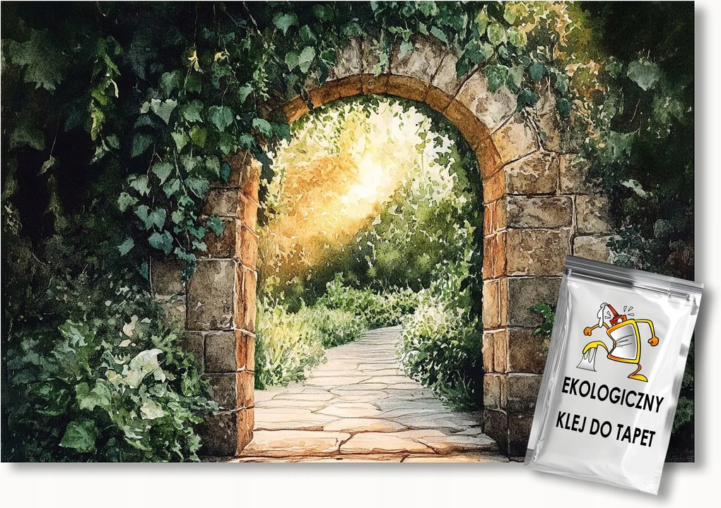 Fotótapéta Flizelina Kert Park Fal Kapu Átjáró Ösvény 400x280 ragasztó