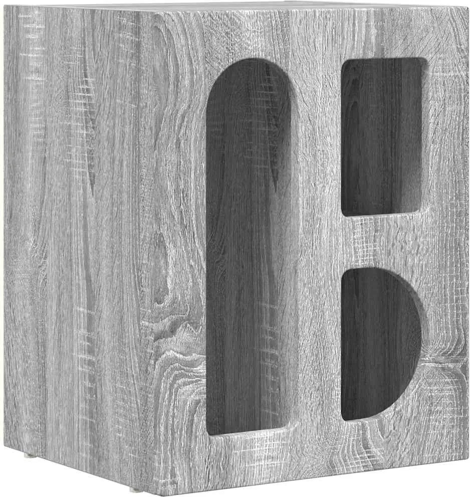 vidaXL Éjjeli asztal Szürke Sonoma 40 x 35 x 50 cm Faanyag