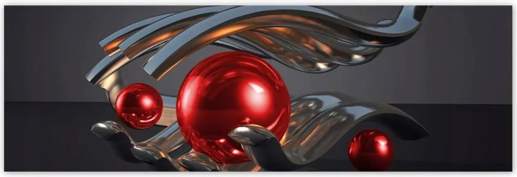 Fotótapéták 200x66 Piros gömbök a kézben