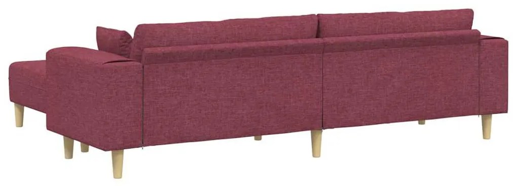 Szövet kanapé párnával 3 pcs Bordó 208 cm szövet