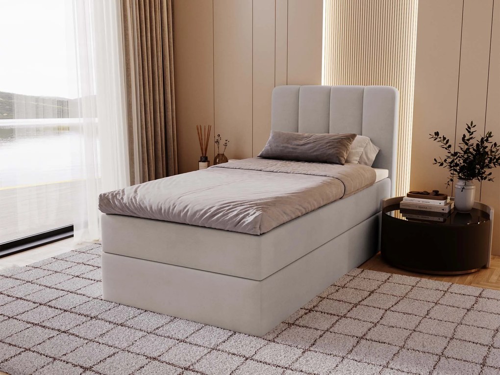 MV MAGIC MINI kárpitozott boxspring ágy 100x200 - bézs
