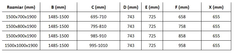 Mexen Omega zuhany 150x90cm, 8mm üveg, fekete profil-átlátszó üveg, 825-150-090-70-00