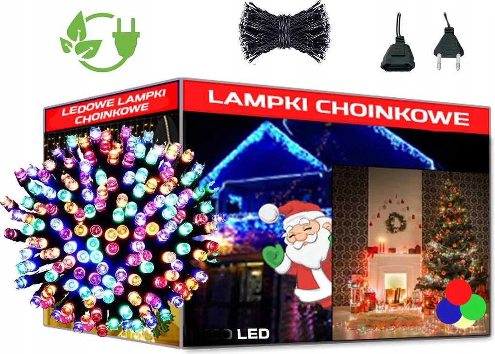 Karácsonyfa Lámpák 200 Led Többszínű Karácsonyi Karácsonyfa