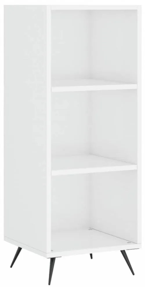 Magasfényű fehér műfa polcos szekrény 34,5 x 32,5 x 90 cm