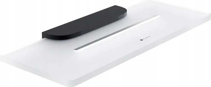 Nimco Nikau fürdőszobai polc lyukakkal, matt fekete, 30 cm Nkc X430-90_