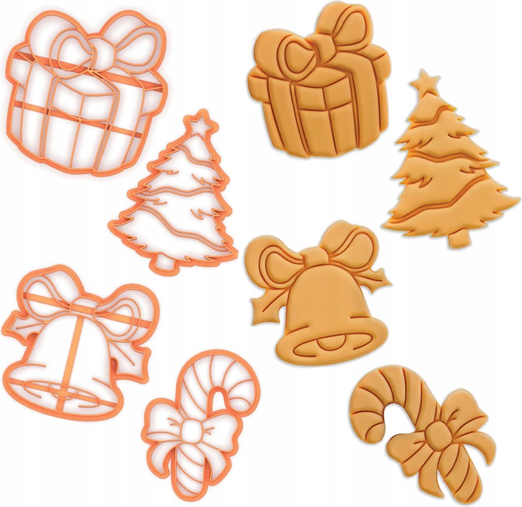 Foremki Prémium mézeskalács/keksz kiszúrók Karácsonyi szenteste Szett 4