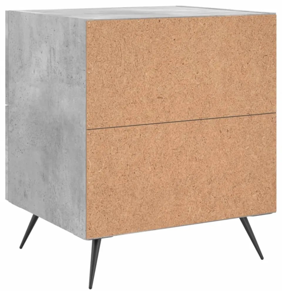 betonszürke szerelt fa éjjeliszekrény 40 x 35 x 47,5 cm