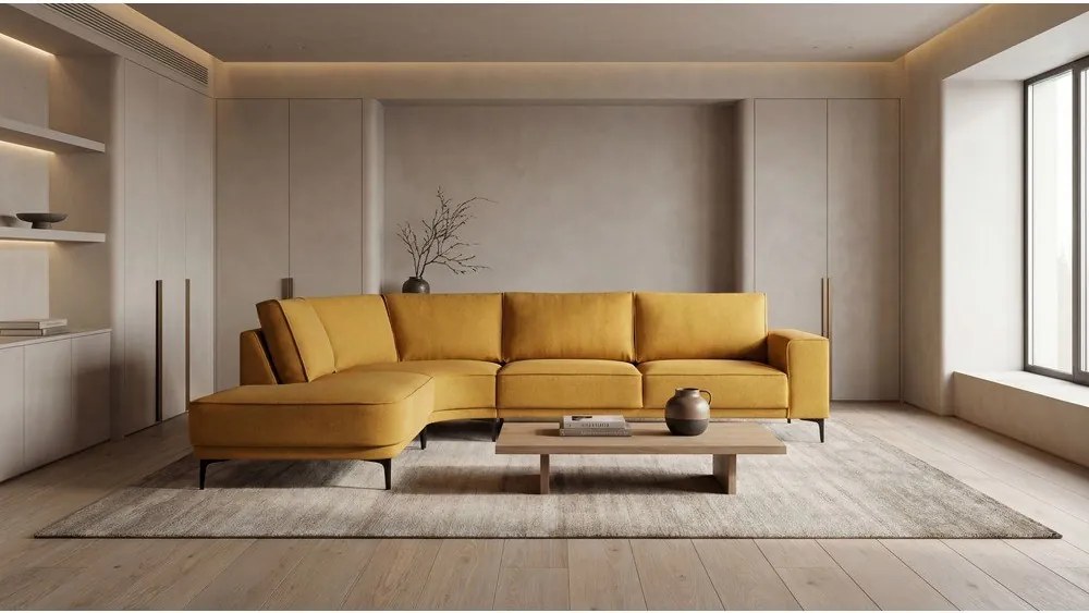 Mustársárga sarokkanapé (bal oldali) Copenhagen – Scandic