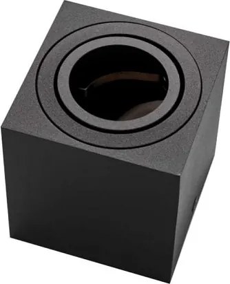 Falra szerelhető mozgatható lámpatest LL Nord négyzet, fekete