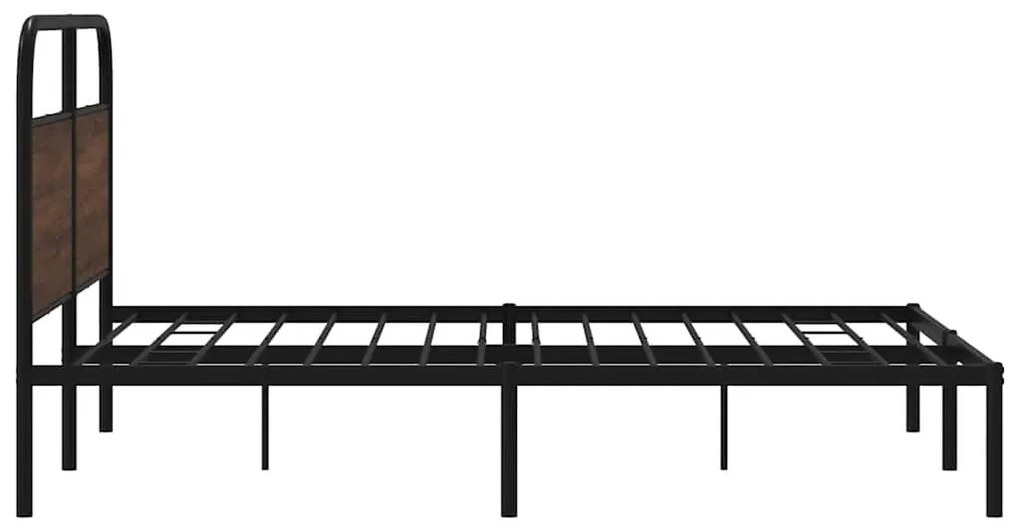 ágykeret matrac nélkül 150x200 cm barna tölgyfa műfa