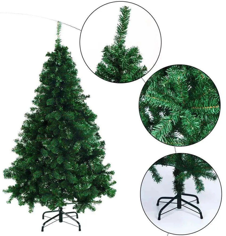 Nordmann műfenyő fém talppal, 4 méretben-210 cm