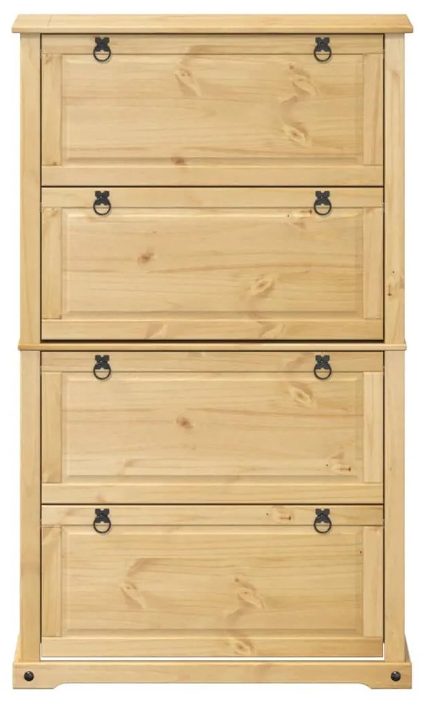 Corona tömör fenyőfa cipőszekrény 99x32x163,5 cm
