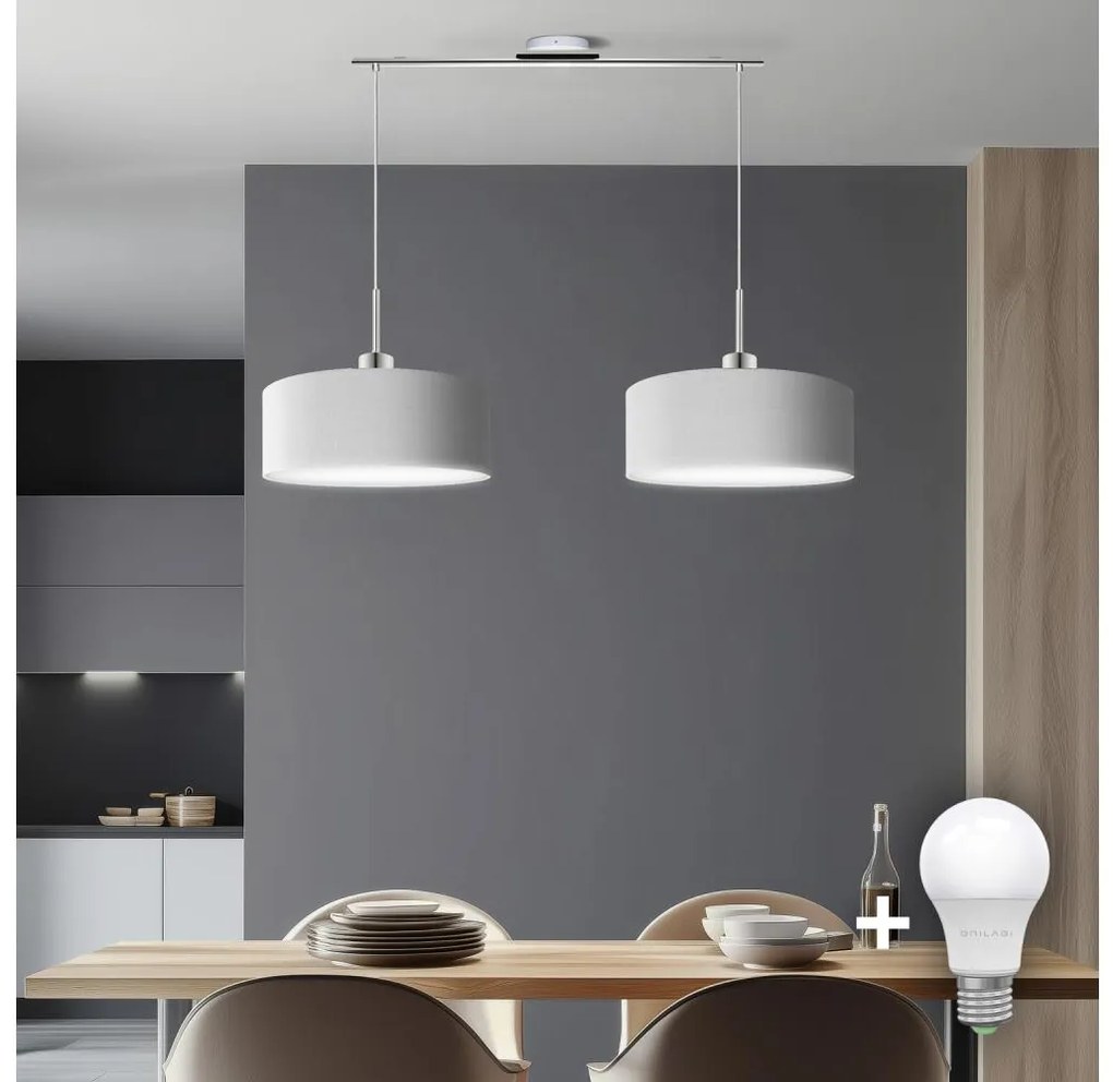 Eglo Eglo - LED Csillár zsinóron TUNJA 2xE27/60W/230V fehér EG32519I