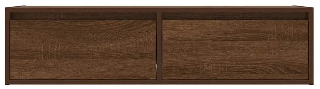 TV szekrény LED világítással barna tölgy 100X35,5x25 cm