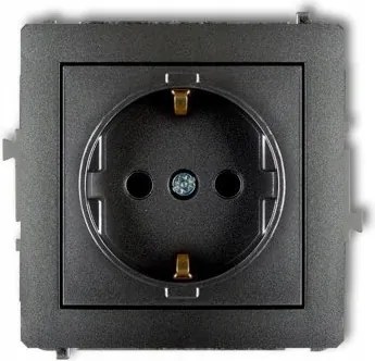 Szimpla Aljzat Schuko Grafit Karlik Deco