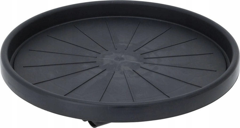 Kerek Virágtartó Állvány Kerek Fekete Mobil Kültéri 30X30