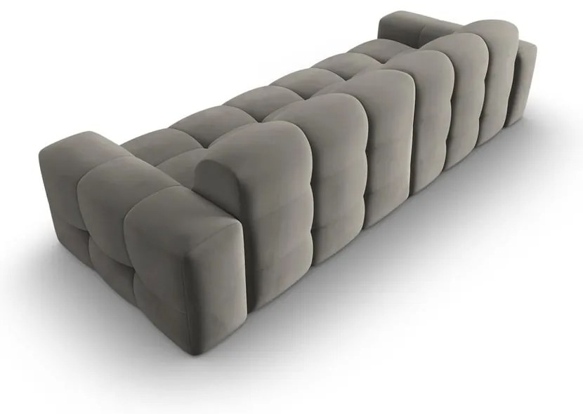 Szürke bársony kanapé 255 cm Kendal – Micadoni Home