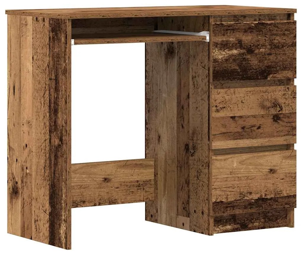 antik fa szerelt fa íróasztal 90x45x76 cm