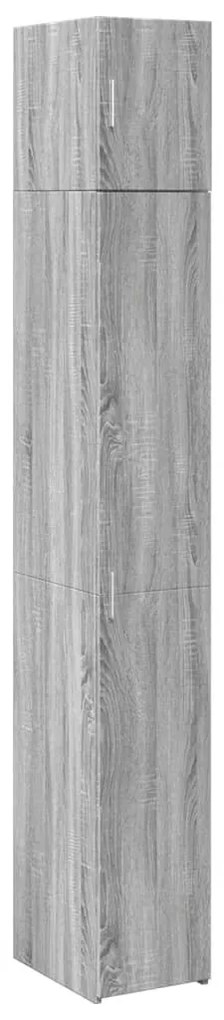 szürke sonoma szerelt fa vékony tárolószekrény 30x42,5x225 cm