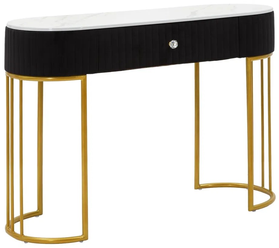 Fekete-aranyszínű konzolasztal 43x100 cm Montpellier – Mauro Ferretti