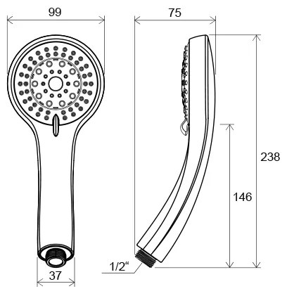 Ravak X07P008 - Kézi zuhany, fényes króm