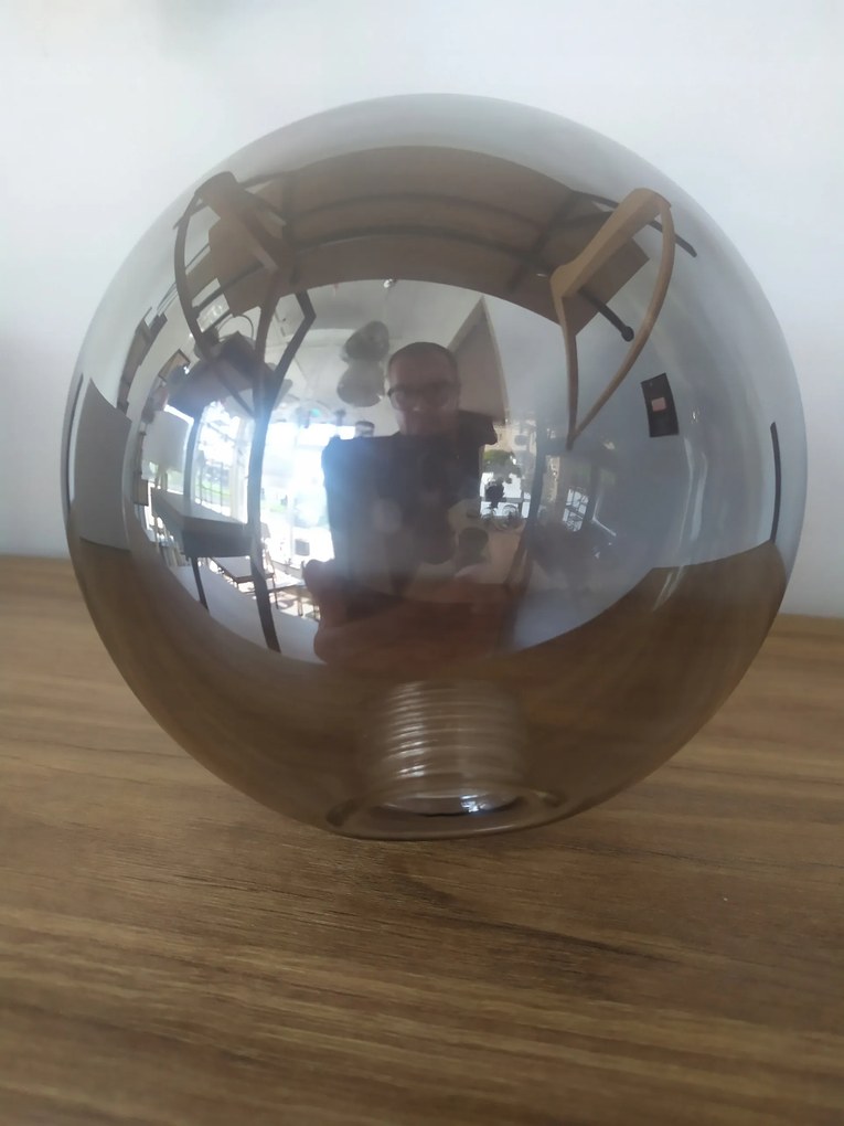 Lámpabúra G9 Golyó 10cm menetes grafit üveg fali lámpa csillár spot