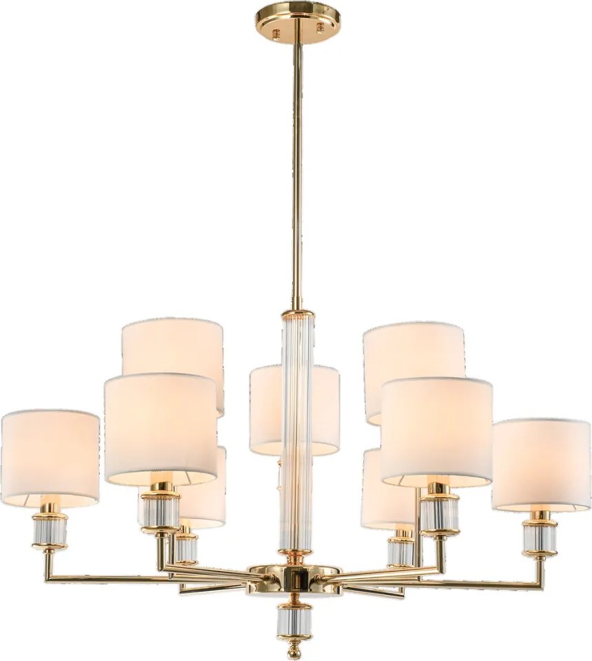 Cosmolight SUTTON P09378AU-WH Plafonlámpa 9x40W/E14 ip20