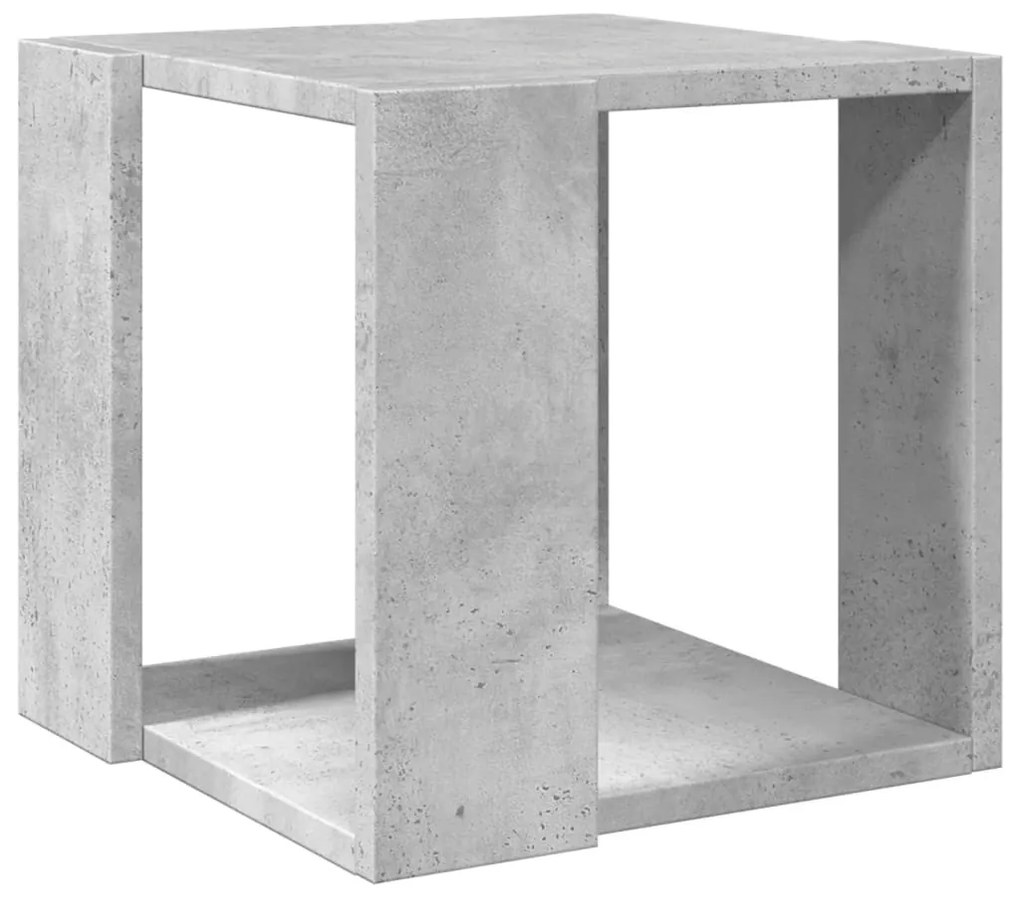 Betonszürke szerelt fa dohányzóasztal 32 x 32 x 30 cm