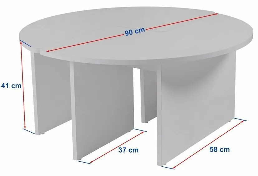 Moira Wood White dohányzóasztal