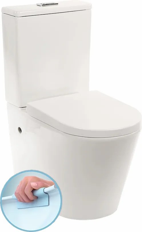 Paulo rimless WC kombi alsó/hátsó kifolyással soft close ülőkével