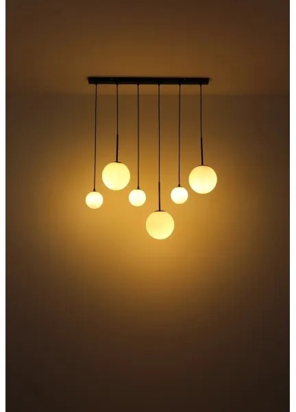 Globo 15168-6 - Csillár zsinóron HALLIE 3xE27/9W/230V + 3xG9/5W